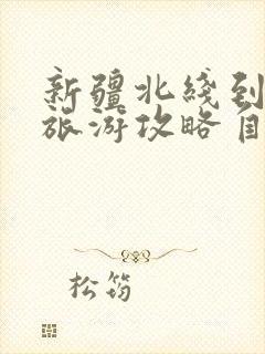 新疆北线到南线旅游攻略自由行路线推荐