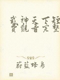 武神天下短剧免费观看完整版