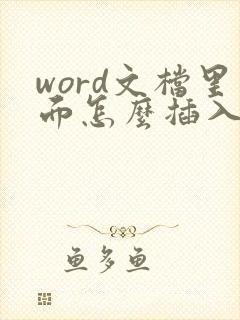 word文档里面怎么插入word文档