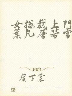 女总裁上门女婿叶凡唐若雪