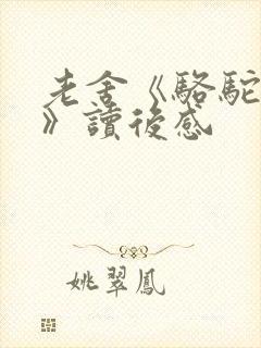 老舍《骆驼祥子》读后感