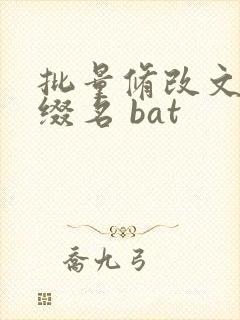 批量修改文件后缀名 bat