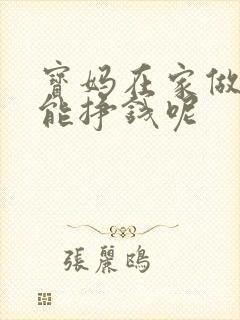 宝妈在家做什么能挣钱呢