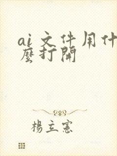 ai 文件用什么打开