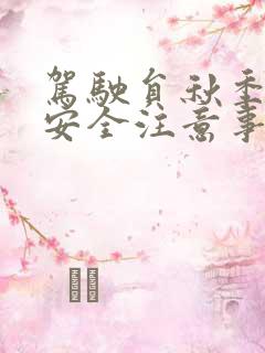 驾驶员秋季行车安全注意事项