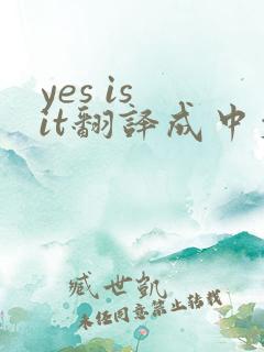 yes is it翻译成中文