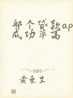 哪个贷款app成功率高