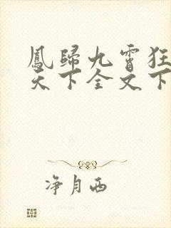 凤归九霄狂妃逆天下全文下载