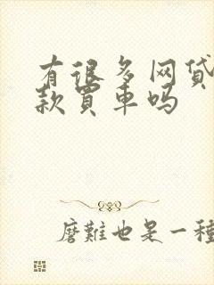 有很多网贷能贷款买车吗