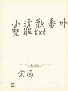 小清欢番外篇完整版txt