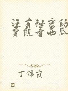 没有秘密的你免费观看西瓜