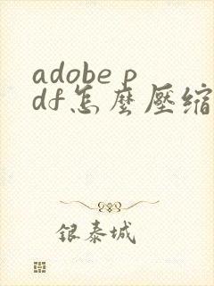 adobe pdf怎么压缩文件大小