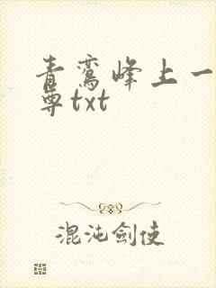 青鸾峰上一剑独尊txt