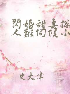 闪婚甜妻总裁大人难伺候小说