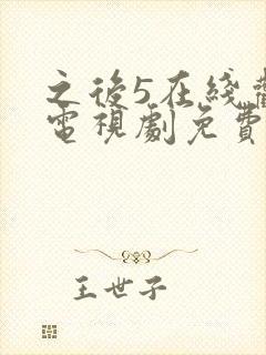 之后5在线观看电视剧免费高清完整版