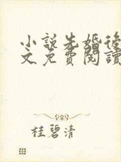 小说先婚后爱全文免费阅读