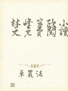 林峰宁欣小说全文免费阅读在哪下