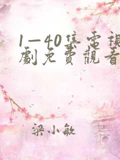 1—40集电视剧免费观看大