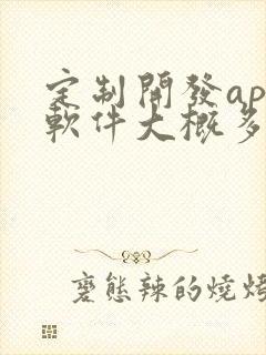 定制开发app软件大概多少钱