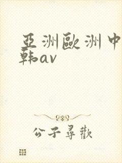 亚洲欧洲中文日韩av