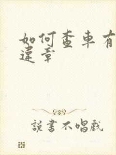 如何查车有没有违章