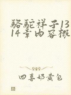 骆驼祥子13到14章内容概括