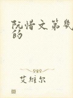 阮惜文第几集死的