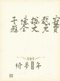 千亿总裁宠妻上瘾全文免费下载