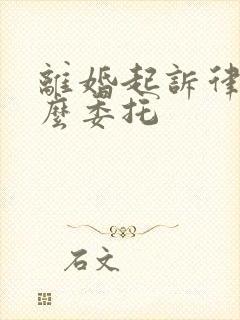 离婚起诉律师怎么委托