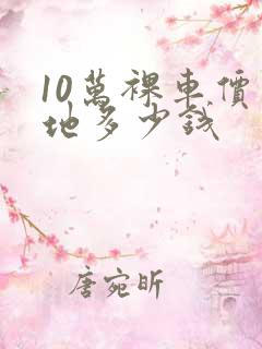 10万裸车价落地多少钱