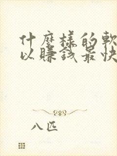 什么样的软件可以赚钱最快最多