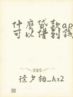 什么贷款app可以借到钱