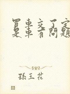 买车交了定金但是车有问题