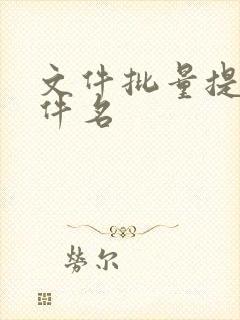 文件批量提取文件名