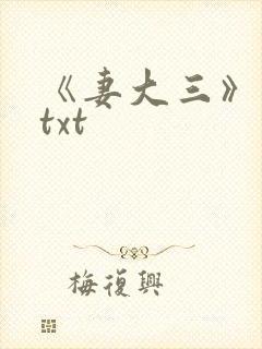 《妻大三》小说txt
