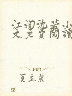 江洵沈若小说全文免费阅读