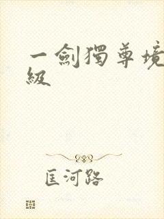 一剑独尊境界等级