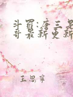 斗罗:唐三是我哥最新更新章节