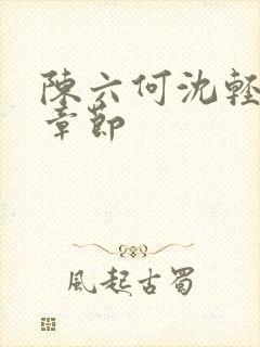 陈六何沈轻舞结章节