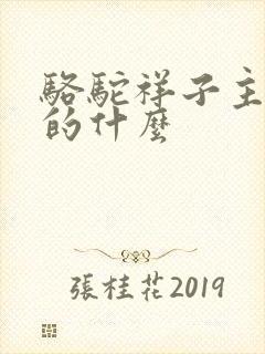 骆驼祥子主要写的什么