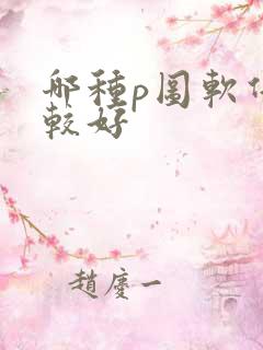 哪种p图软件比较好