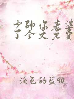 少帅你老婆又跑了全文免费阅读你