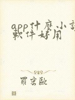 app什么小说软件好用