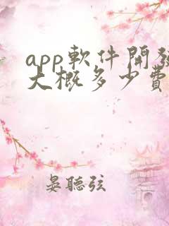 app软件开发大概多少费用