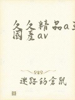 久久精品a亚洲国产av