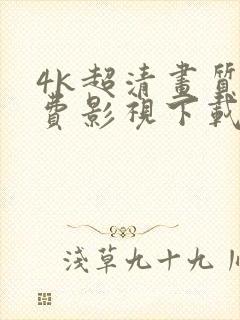 4k超清画质免费影视下载