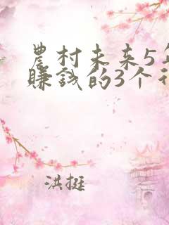 农村未来5年最赚钱的3个行业