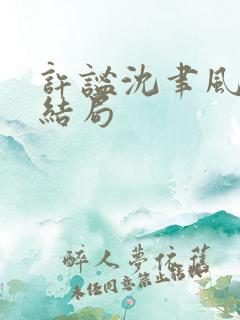 许谧沈聿风小说结局