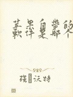 苹果自带的画画软件是哪个