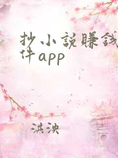 抄小说赚钱的软件app